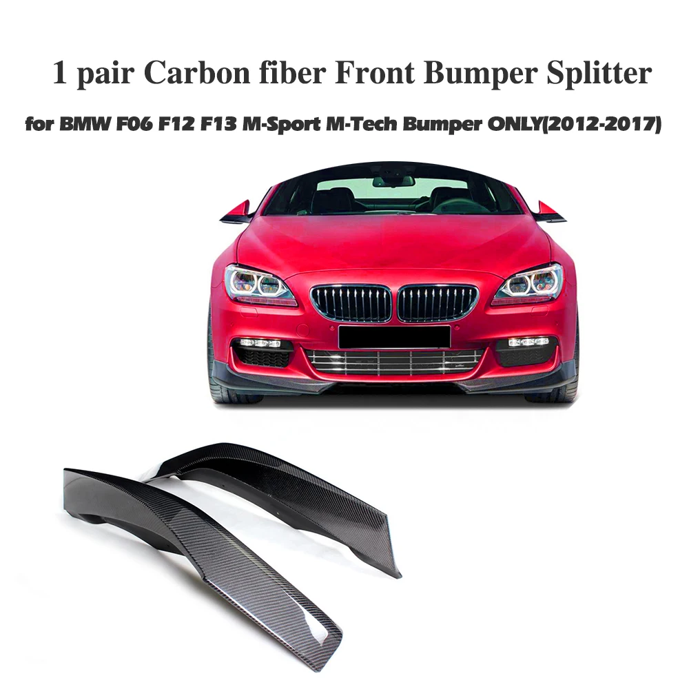 Углеродное волокно M6 передний бампер диффузор сплиттер для BMW F06 F12 F13 M Sport 640i 650i