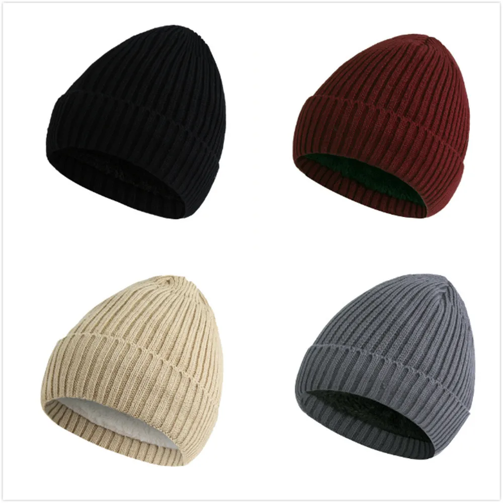 Женская Вязаная Шерстяная Шапка Gorros Mujer теплая Повседневная вязаная шапка с