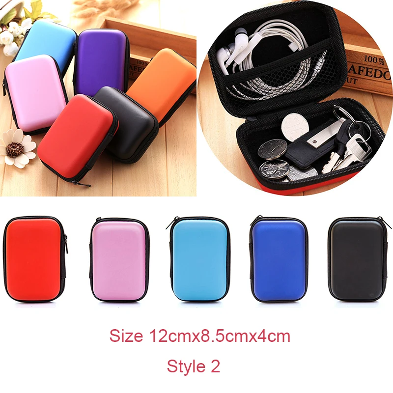 LASPERAL Zipper Earphone Case Leather Portable Travel Storage Box USB Cable Organizer Carrying Hard Bag For Coin Memory Card | Дом и сад