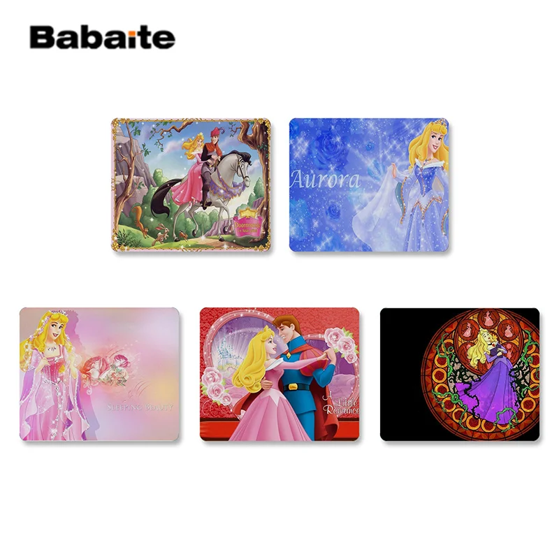 Babaite Красивая аниме Принцесса Аврора резиновая мышь прочный Настольный коврик