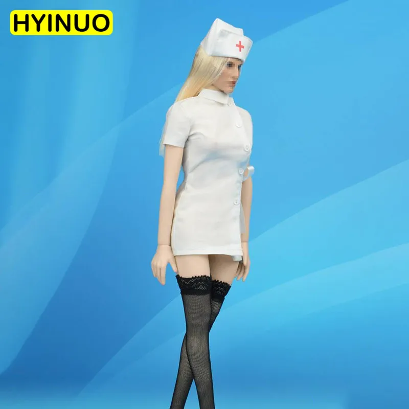 

2 Colors 1/6 Scale Female Sexy Nurse Dress Women Dress Doctor nurse Clothes Clothing Set For 12" Action Figure Female Body