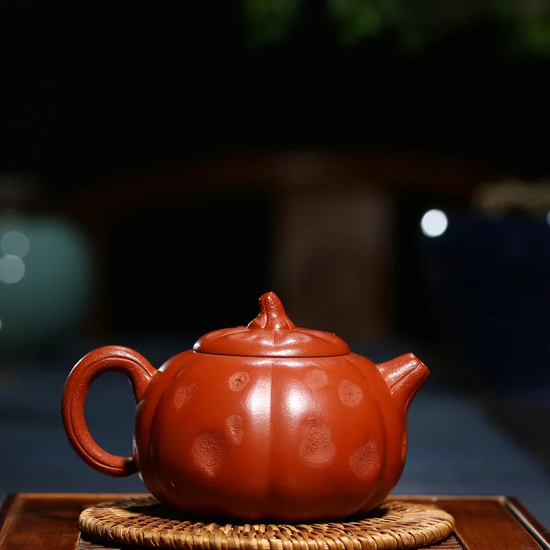 Yixing purple clay pot genuine artisan raw ore Zhuni Dahongpao pumpkin for spring Kungfu Teapot Tea Set | Дом и сад
