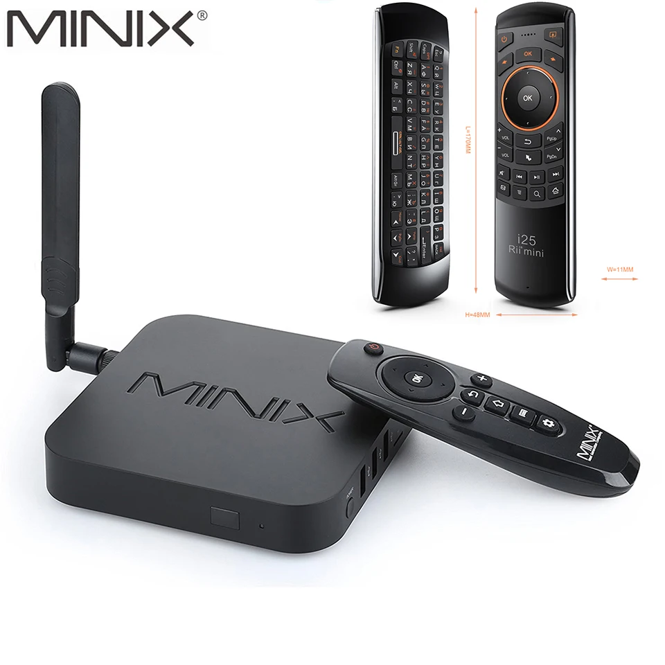 MINIX NEO U9-H+ русская версия Rii мини i25 64-битному восьмиядерному медиа центр Android 2 ГБ/16 ГБ смарт-ТВ коробка с голосом Вход воздуха Мышь