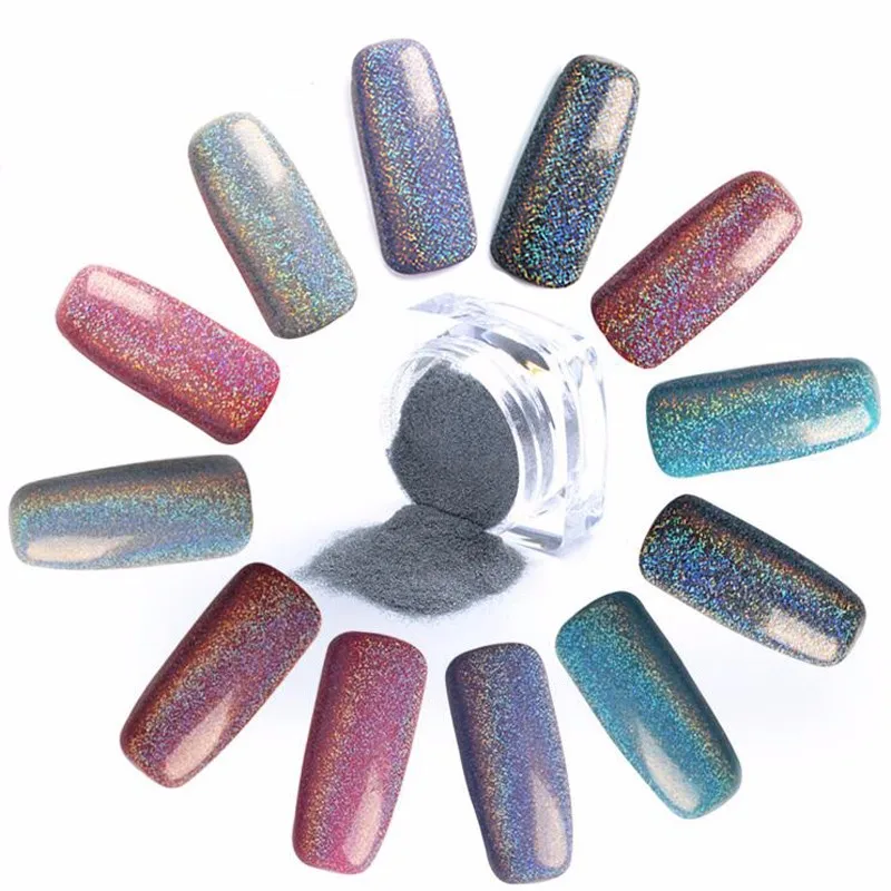 Новая Магия Chrome Nail Art Блеск Порошок Зеркальный Эффект Лазерного пигмент Мелкая