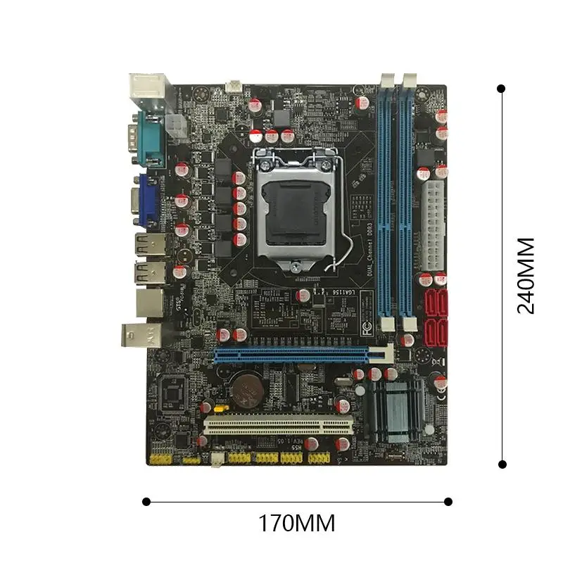 Intel H55 Socket LGA 1156 материнская плата M ATX 1333 1600 8 ГБ 2 DDR3 для Xeon i3 i5 i7 Running P55 LGA1156 REV