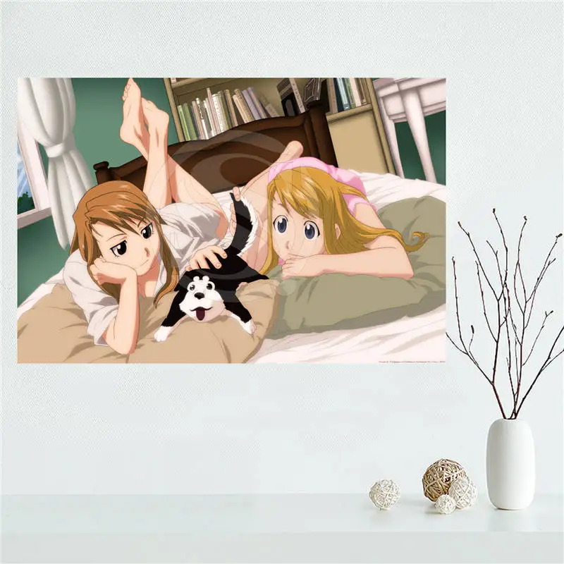 E#627l58 пользовательские Full Metal Alchemist Аниме Холст Настенная живопись Шелковый плакат ткань печати DIY Ткань плакат Y44 - Цвет: Фиолетовый