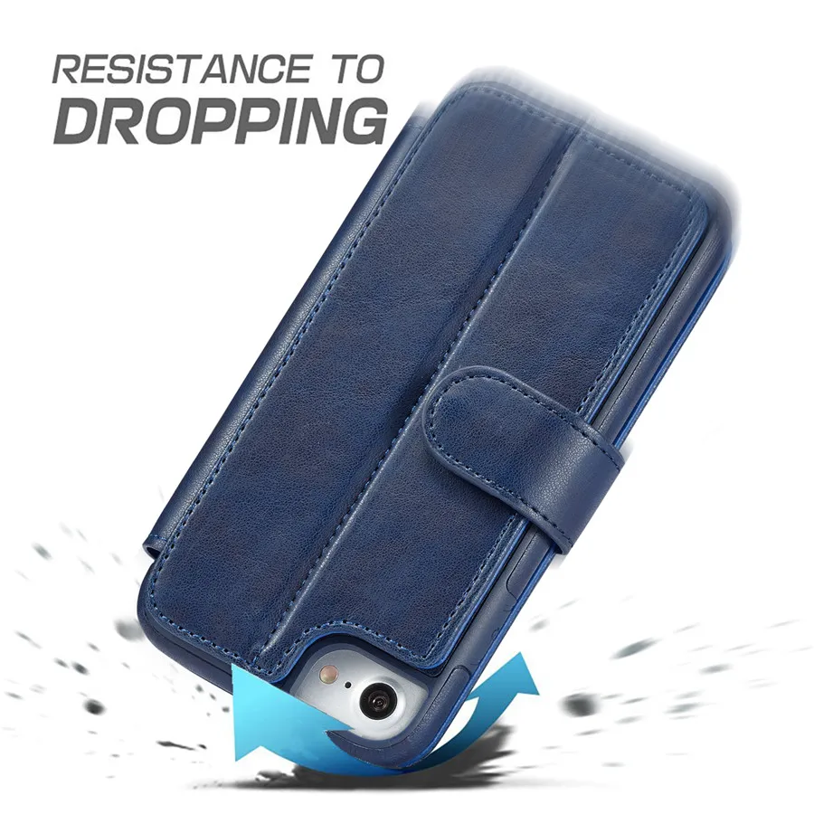 Из искусственной кожи кошелек чехол для iphone 8 7 плюс роскошный слота откидная