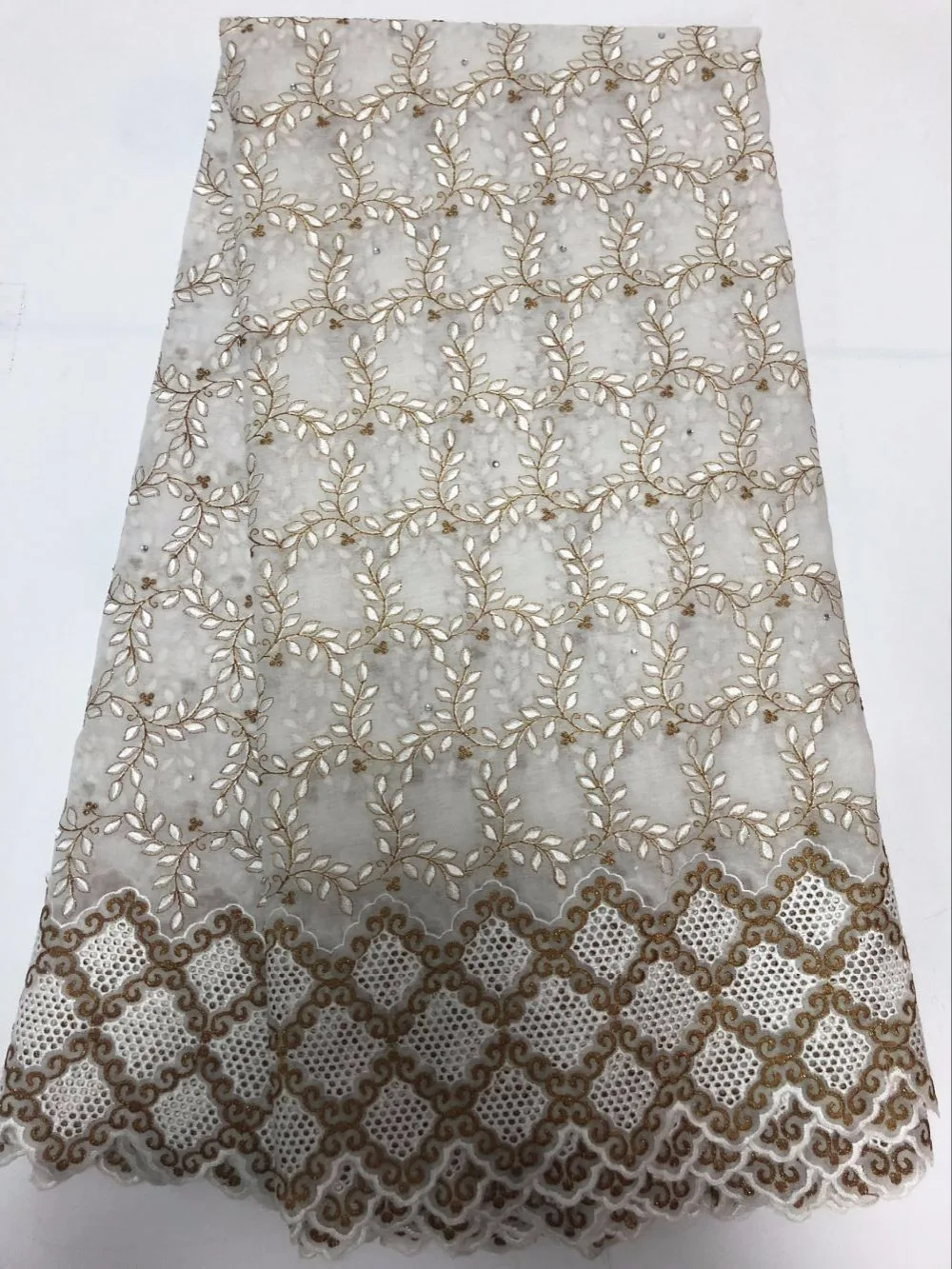 Newest Soft Swiss Voile Lace In Switzerland Latest Embroidered Eyelet African Nigerian Dry Fabric CH003 | Дом и сад