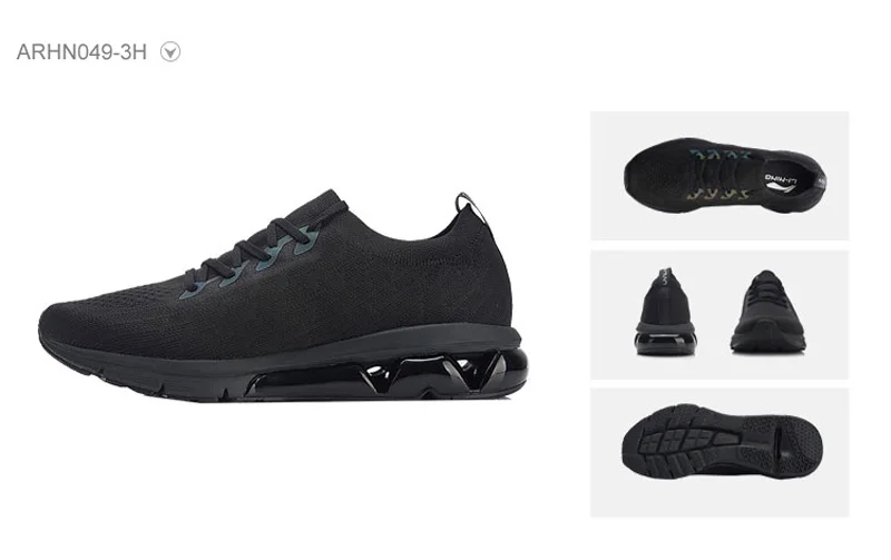 Li-Ning мужские беговые кроссовки с пузырьковой дуговой подушкой, светоотражающие спортивные кроссовки с дышащей подкладкой ARHN049 XYP753
