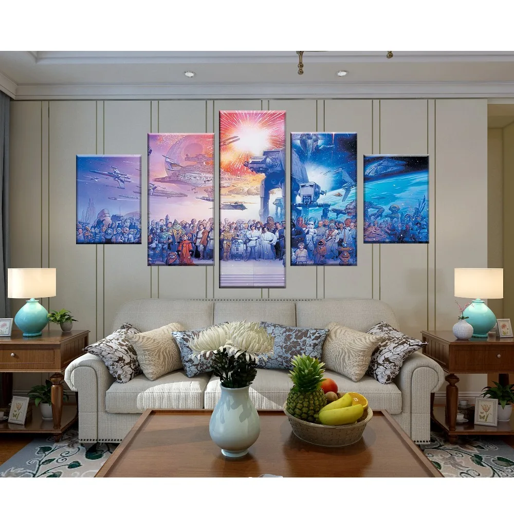 

Home Decor Modular Canvas Picture 5 Piece One Punch Man Saitama Anime Figure Painting Poster Wall For Home Canvas Wholesale