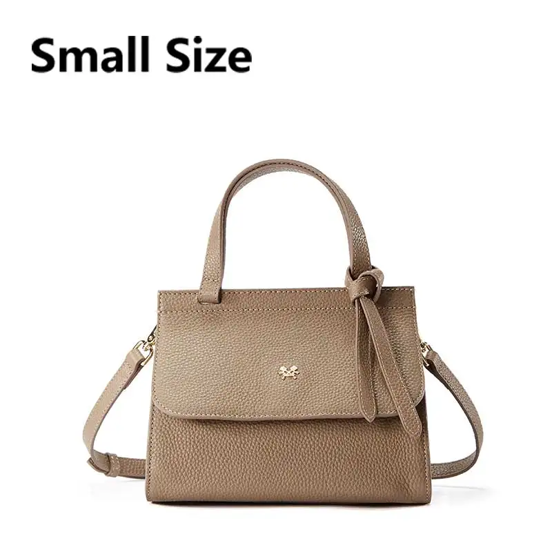Khaki Small EMINI HOUSE сумка из натуральной кожи с бабочкой роскошные сумки женские сумки дизайнерские сумки через плечо для женщин сумка на плечо 2 размера - Цвет: Khaki Small
