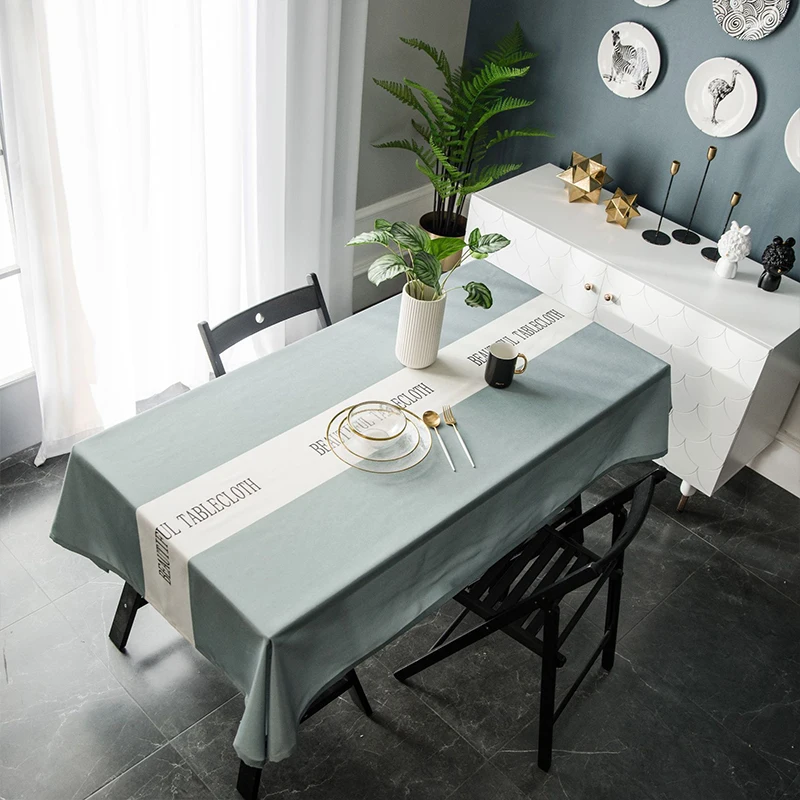 Kitchen Decoration Table Cover Linen Cloth Modern Tablecloth Waterproof Nappe De Rectangulaire Nordic Hotel Decor | Дом и сад