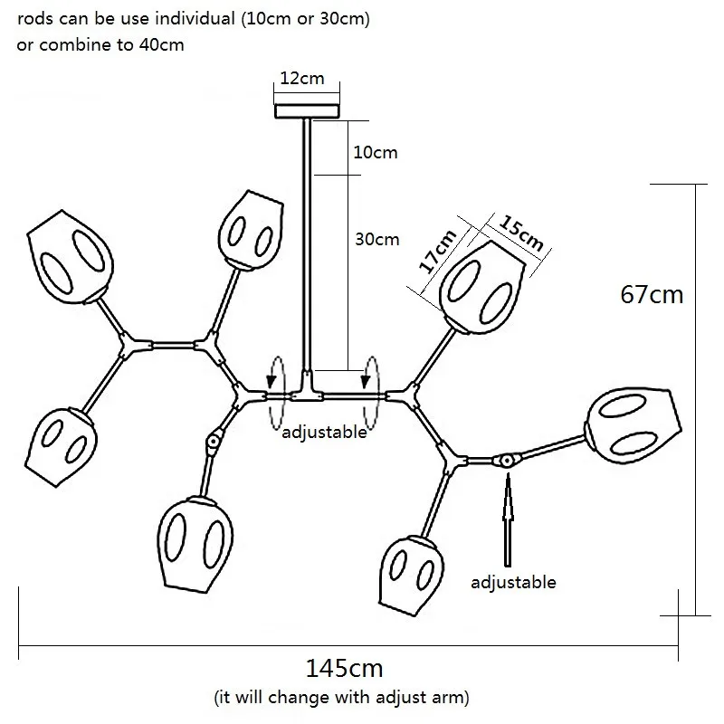 Большой подвесной светильник для бара кухонный современный Градуированный