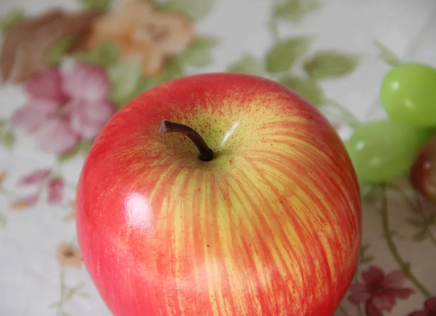 1 шт искусственное яблоко моделирование фрукты поддельные красное яблоко(Red Apple), зеленый Модель apple украшения Еда Подставки для фотографий домашнего декора
