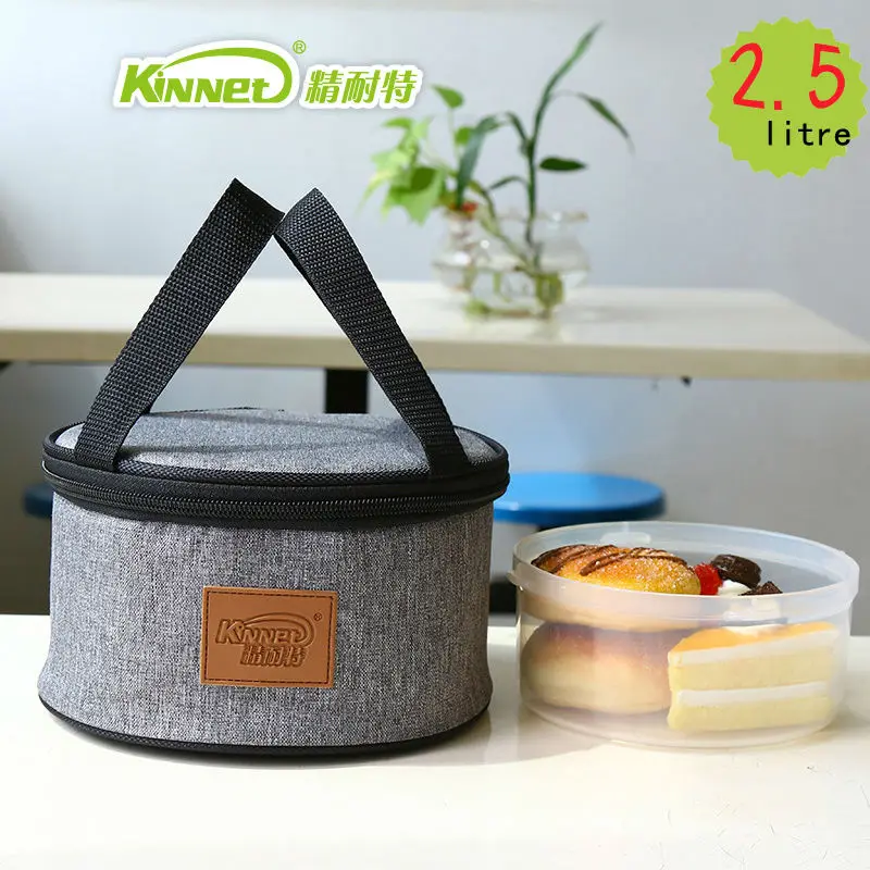 KinNet переносная коробка для ланча сумка маленькая круглая Водонепроницаемая