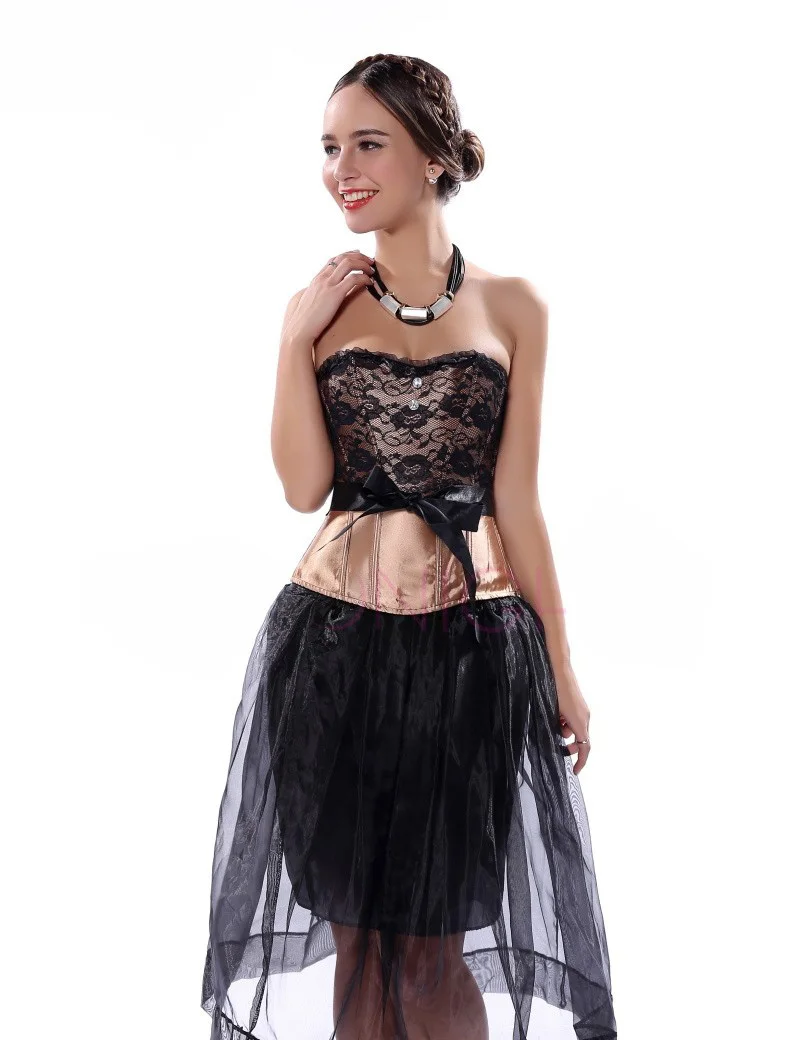 COSWE женские пикантные элегантные Готический Атлас Кружева Наложение Бурлеск