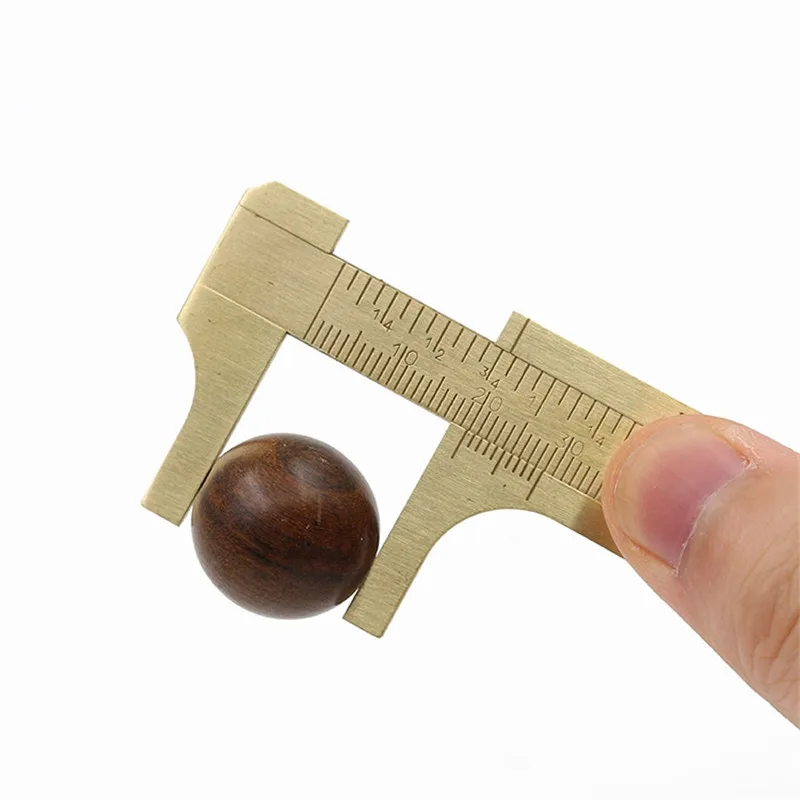 Мини портативный 80 мм весы твердая латунь штангенциркуль Калибр Линейка