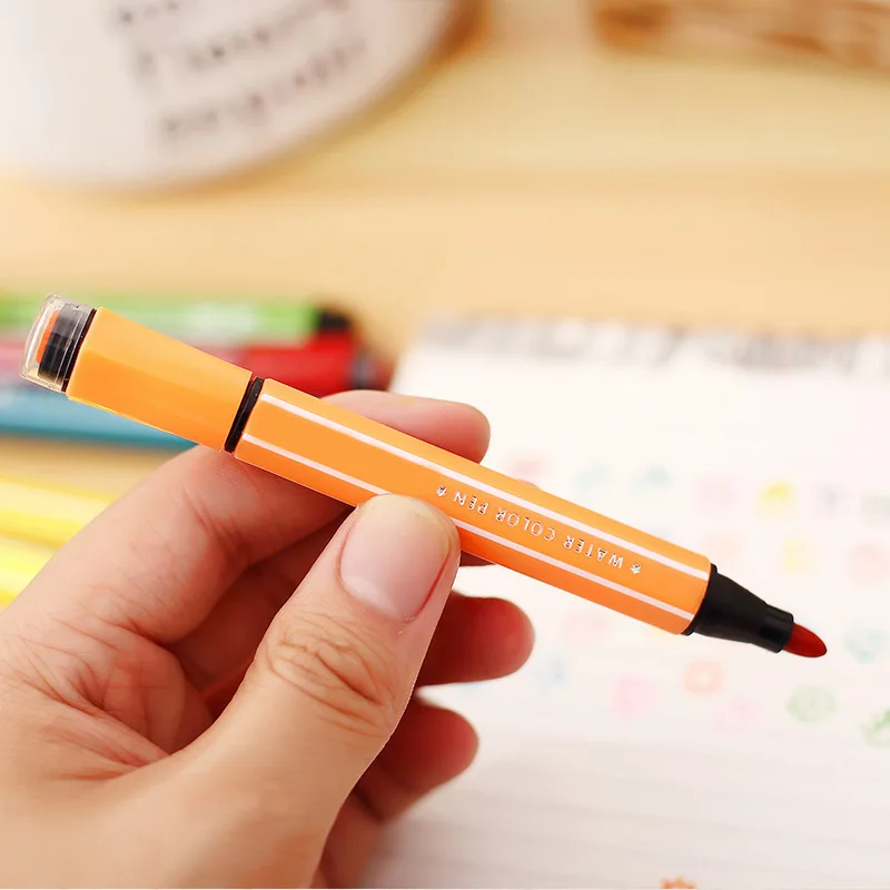 Цветные маркеры карандаши безопасные Двойные головки моющаяся печать