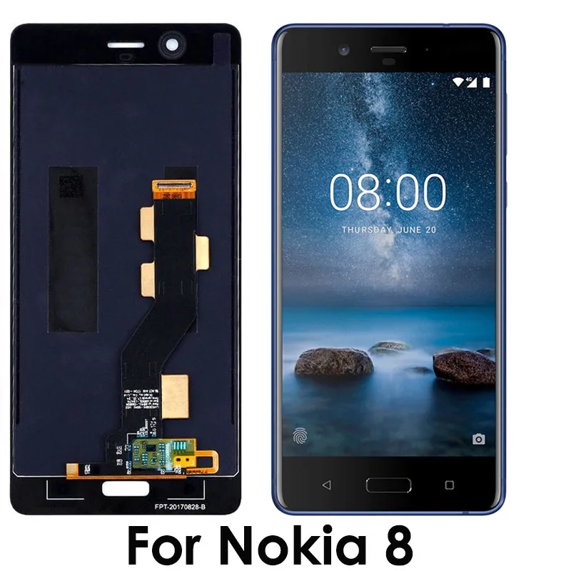Для Nokia 8 ЖК-дисплей кодирующий преобразователь сенсорного экрана в сборе для Nokia8 lcd TA-1004 TA-1012 экран Запасные части+ набор инструментов