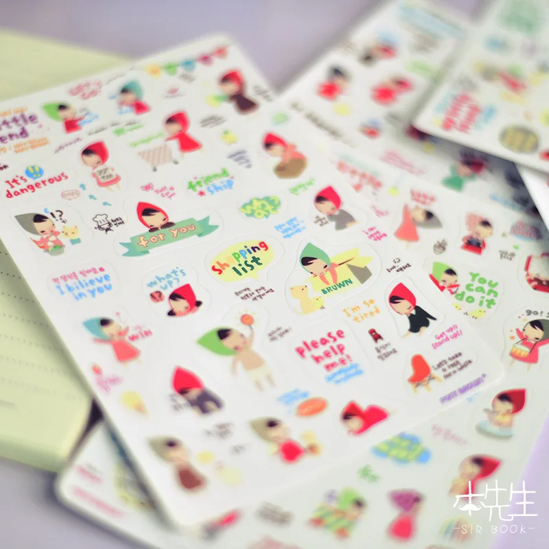6 листов/упаковка наклейки в виде шляпы для девочек|gift gifts|gift diygift girl |