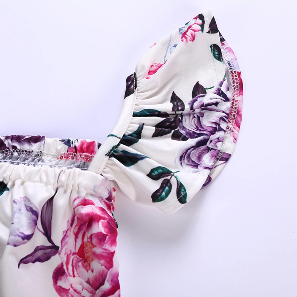 Одежда для маленьких девочек детские комбинезоны с фиолетовыми цветами боди