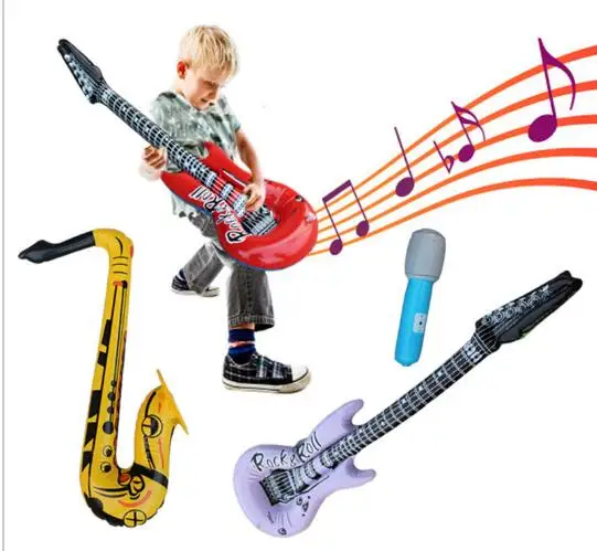 Надувной инструмент 1 шт. надувная гитара саксофон микрофон радио музыка детские
