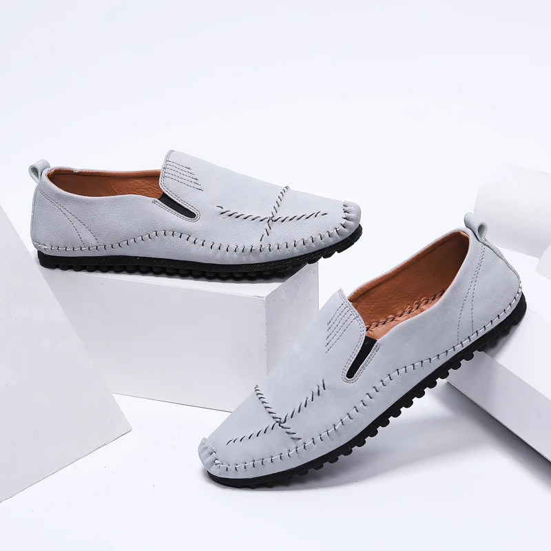 Fashion Men Brogues Luxury Mocasines Shoes Male Formal Business Flats Casual Natural Leather Loafers Sneakers Man Driving Shoe | Обувь