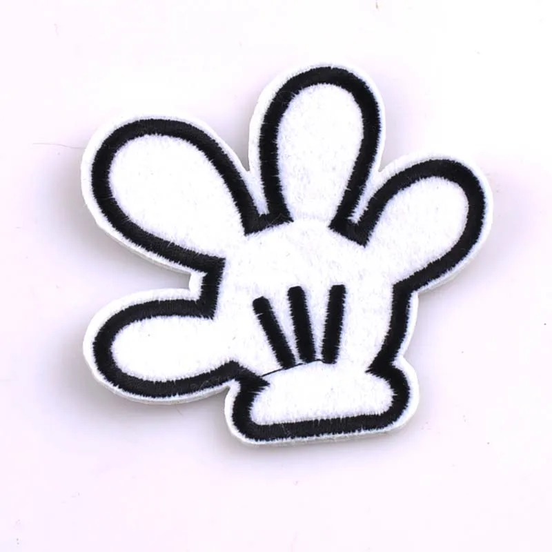 Белая нашивка милые нашивки с изображением рук для детской одежды джинсы вышитый