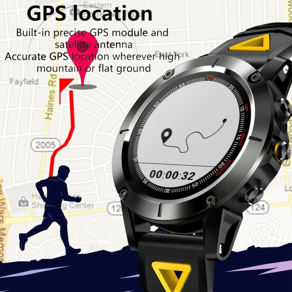 G01 gps Смарт часы для мужчин IP68 водонепроницаемый монитор сердечного ритма Bluetooth