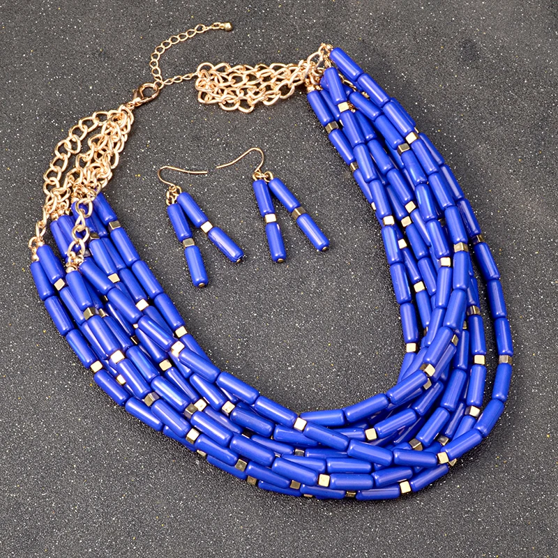 Ожерелье/серьги из акриловых бусин 2 цвета|jewelry christian|necklace orangenecklace love |