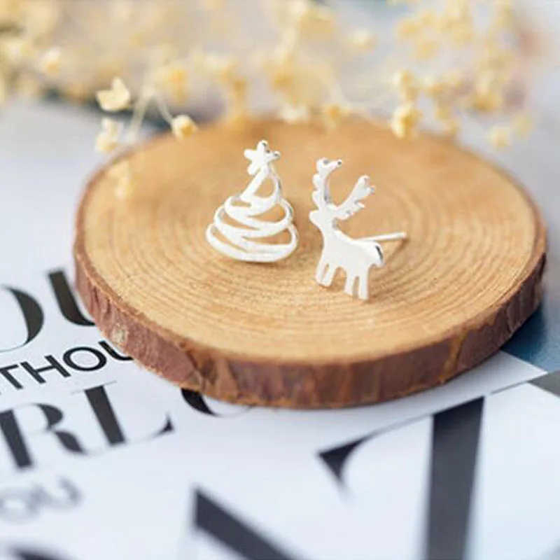 1 пара двусторонние серьги в виде детской елки|ear jewelry|earing womenjewelry jewelry |