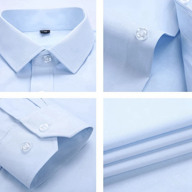 10XL 14XL Мужская свободная однобортная деловая Повседневная Удобная рубашка с