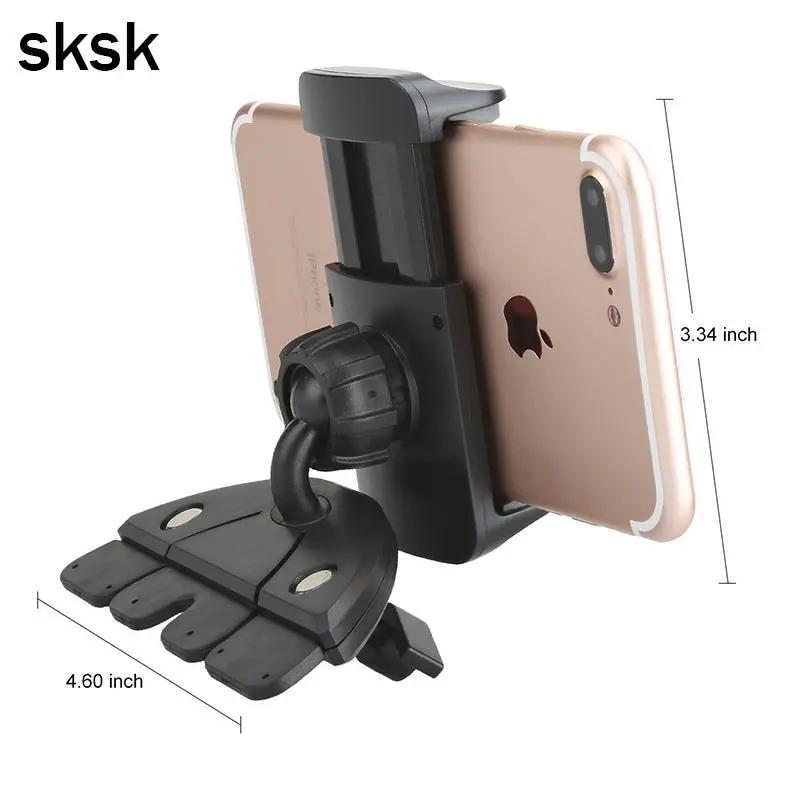 Фото Автомобильный держатель для телефона SKSK, держатель для CD-дисков 360, гибкий держатель для CD-дисков, держатель для телефона, GPS-навигатора для с... №4