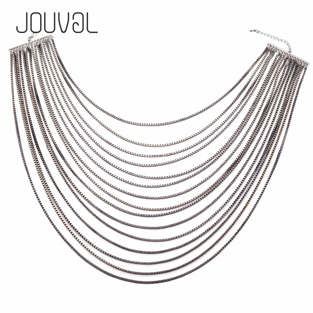 2018 воротник ZA ожерелья и кулоны винтажные золотые мульти цепи Макси чокер