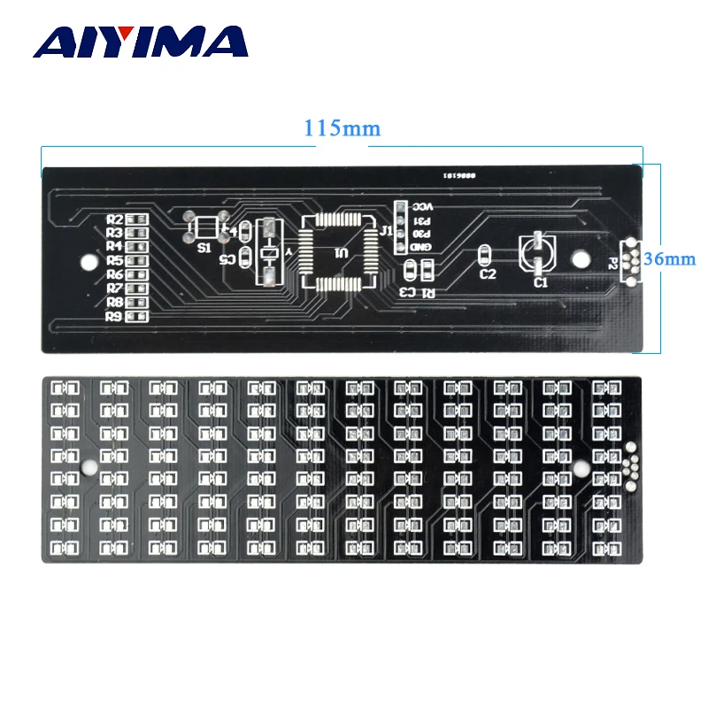 Aiyima singlechip LED Музыка анализатор спектра индикатор уровня аудио MP3 ПК усилитель