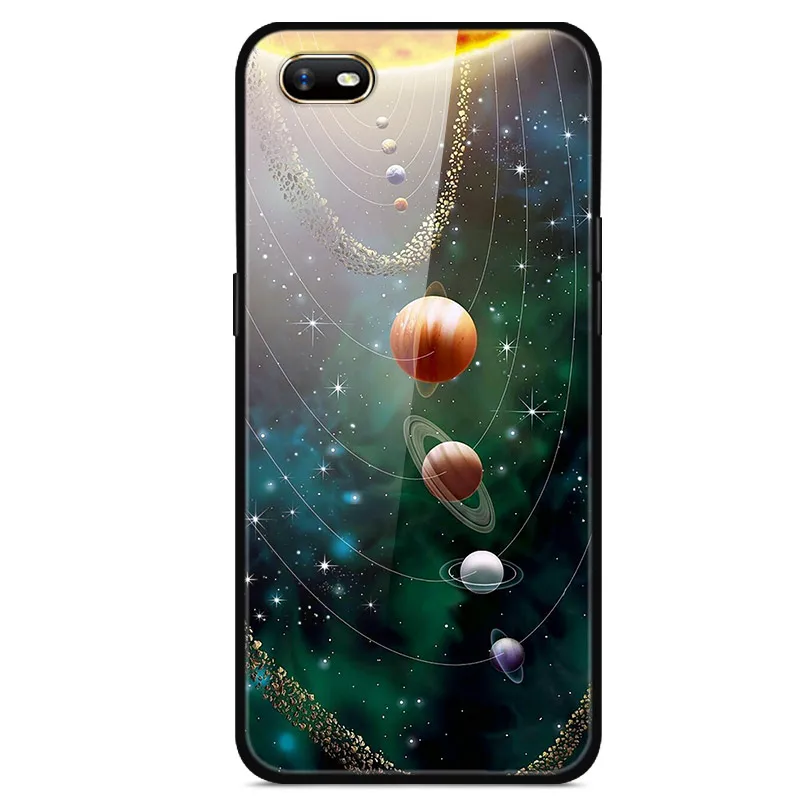 Для OPPO A1K чехол из закаленного стекла жесткий чехол для телефона для OPPO A1K чехол s Мягкий бампер для OPPOA1K A 1K CPH1923 чехол Роскошный - Цвет: 22