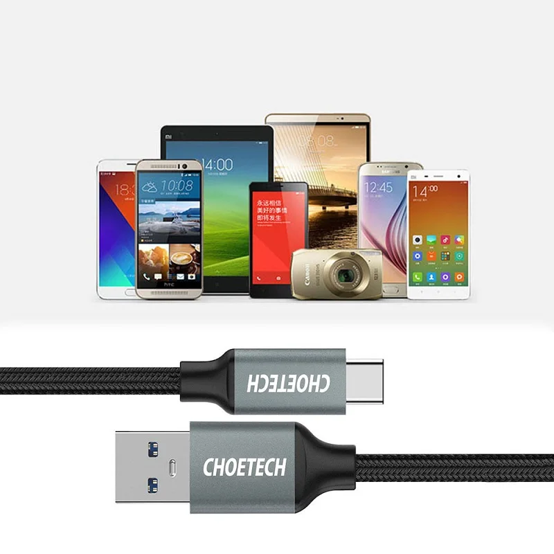 CHOETECH usb type C кабель 0 5 м Быстрая зарядка Usb 3 для samsung Galaxy S8 USB Xiaomi Mi кабели huawei|Кабели