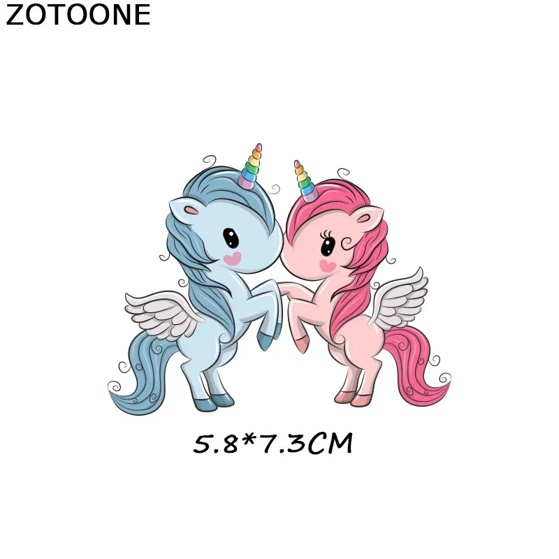 1088 ZOTOONE, железные нашивки, милый медведь, нашивка единорога, термо переводные наклейки для одежды, значки с буквами, моющиеся, сделай сам, футболка для девочек G - Цвет: 1088