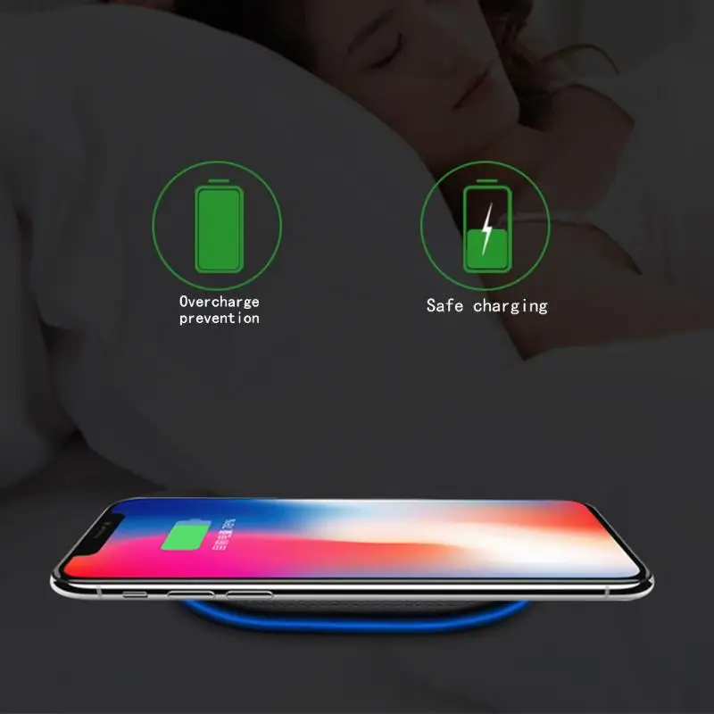 Универсальное Быстрое беспроводное зарядное устройство Qi USB для iPhone X 7 8 Plus Samsung