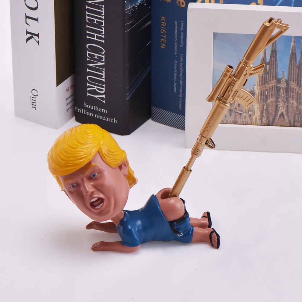 Горячее предложение! Дональд Трамп забавная подставка для ручек держатель шутка