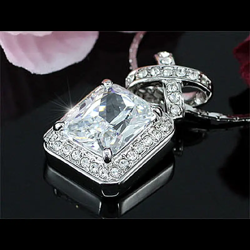 Ожерелье с подвеской в виде павлина и звезды камнями 4 карата CSN008|crystal necklace|pendant