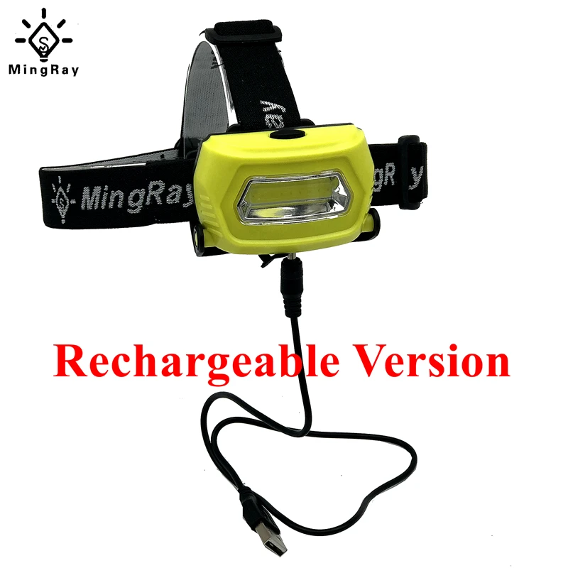 MINGRAY 3 Вт налобный фонарь 3 формы USB Перезаряжаемый Регулируемый размер для рыбалки светодиодный фонарик на голову Кемпинг COB фонарь