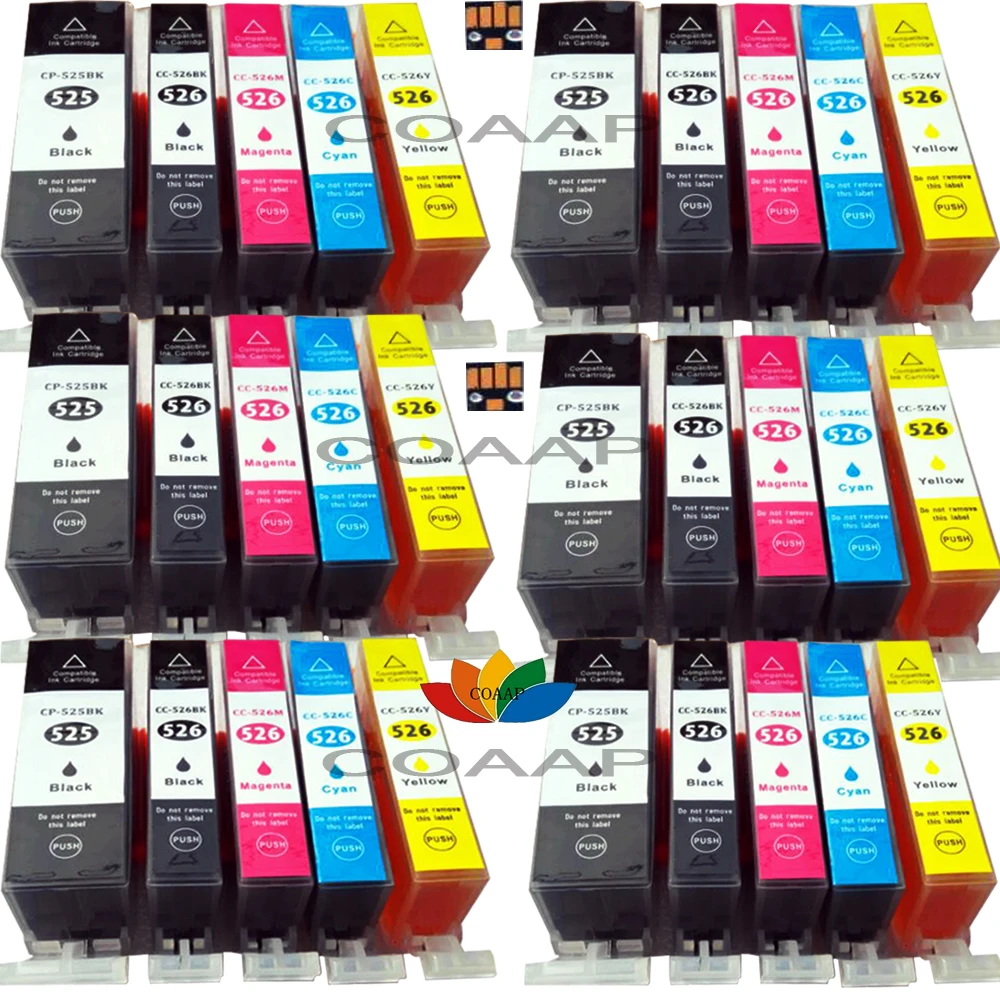 

30 for Compatible PGI525 CLI526 Canon Pixma IP4850 IP4950 MG5150 MG5250 MG5350 MG8150 MX885 ink cartridge