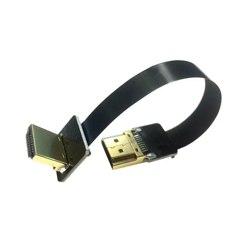 FPV HDMI type A Male Up Angle to HDTV FPC плоский кабель Мультикоптер антенна|Кабели HDMI| |