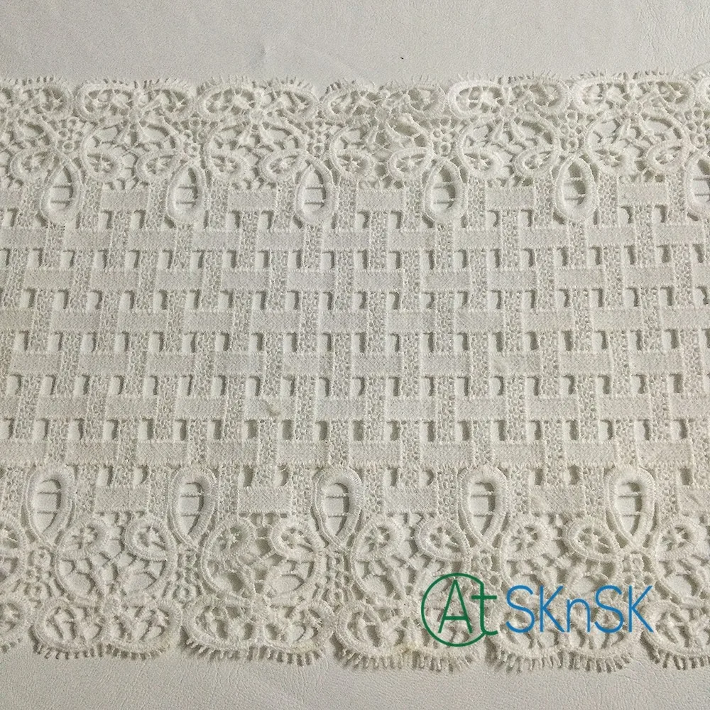 

200yards/lot Wholesale Lace Cotton Embroidery Lace Trim Water Soluble DIY Handmade Accessories For Wedding Dress DHL Shipping