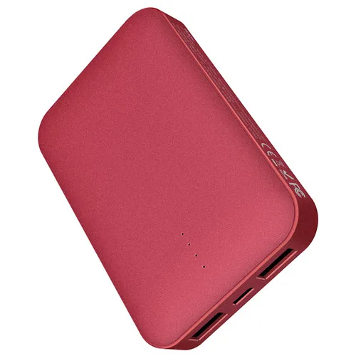 Red ROCK Mini 10000 mAh портативное ультратонкое полимерное зарядное устройство для iPhone SamSung Xiaomi huawei и других устройств - Цвет: Red