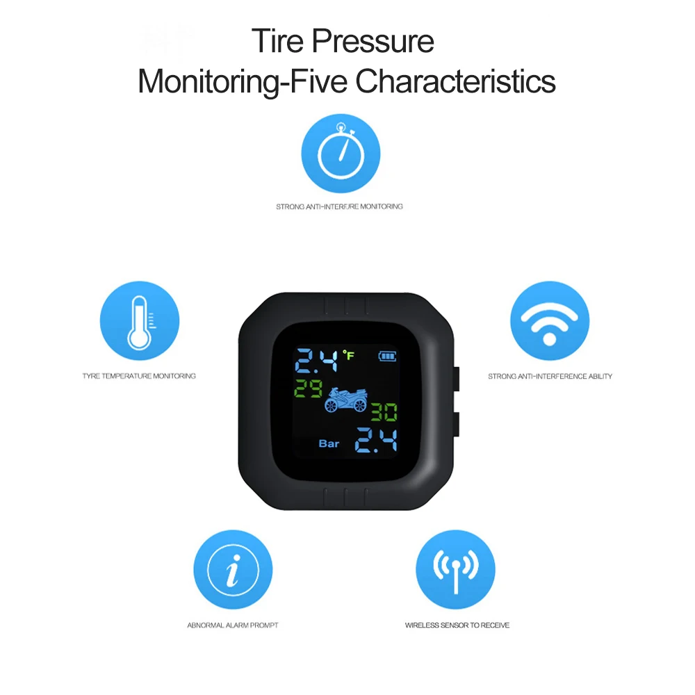 Система контроля давления в шинах мотоцикла супер Водонепроницаемая