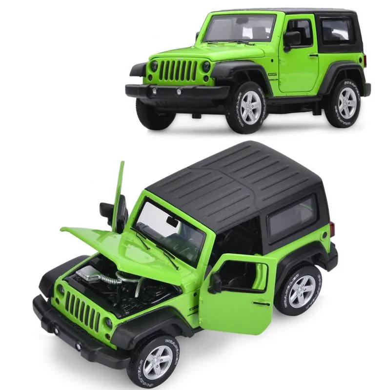 1:32 звук и свет Wrangler SUV Коллекция Модель автомобиля сплав тянуть назад автомобиль
