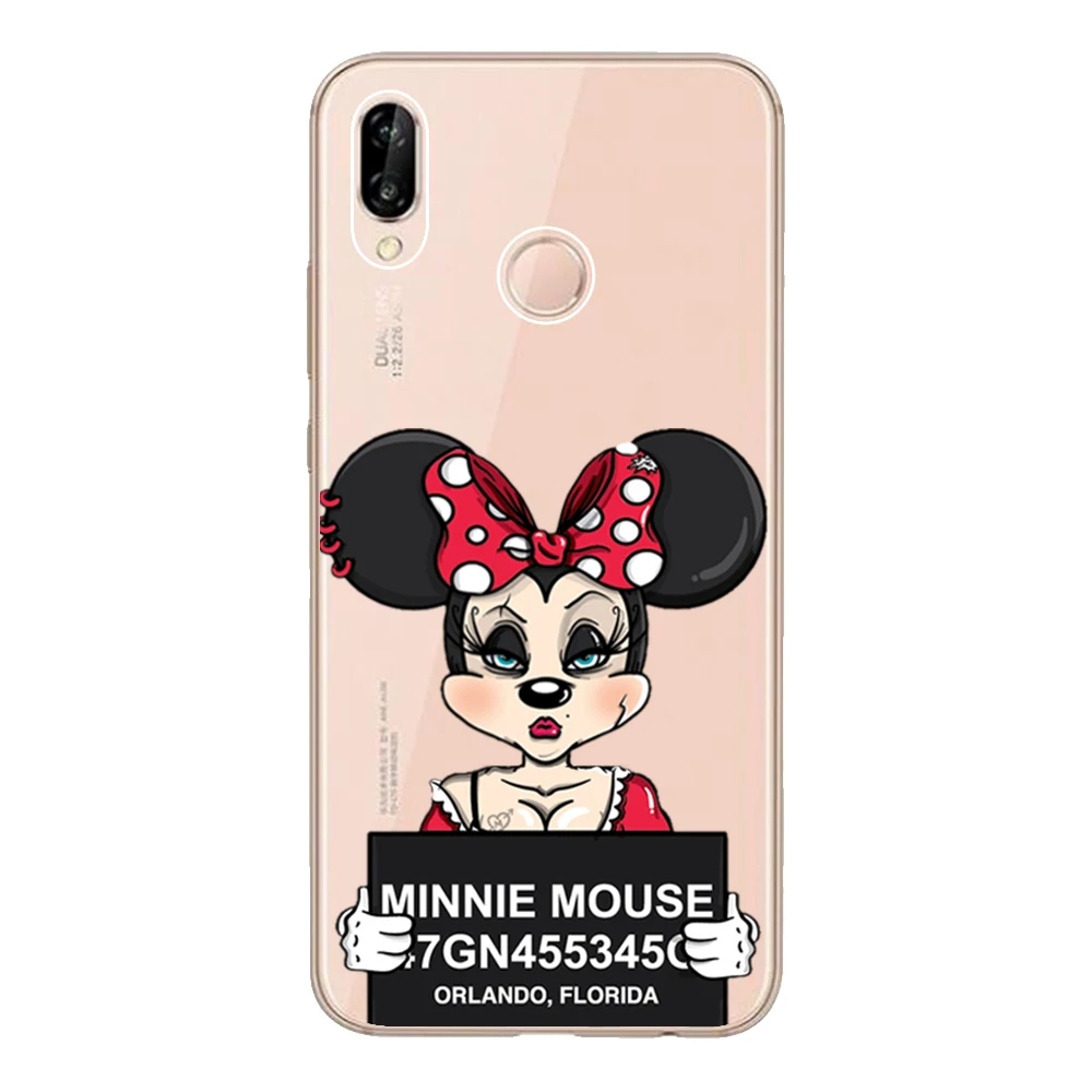 Для Huawei P20 Lite чехол 5 84 &quotМягкий ТПУ силиконовый Nova 3e Coque Minnie Mickey Funda защитный для