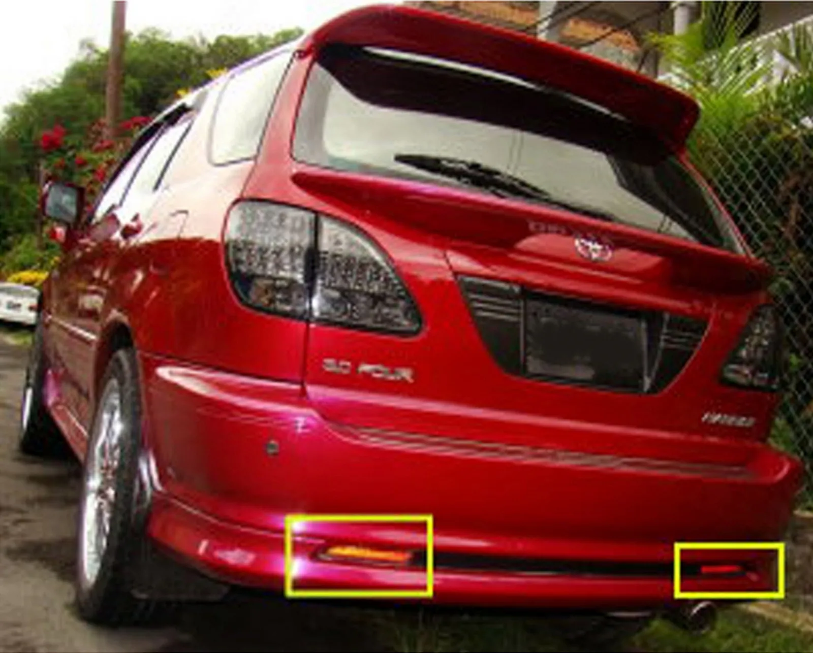 ANGRONG 2X светодиодный задний бампер отражатель светильник для Toyota Verso Harrier Avalon